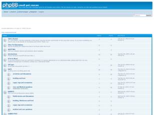 Free forum : small pet rescue